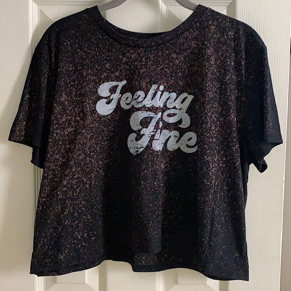 Feeling Fine grunge crop tee